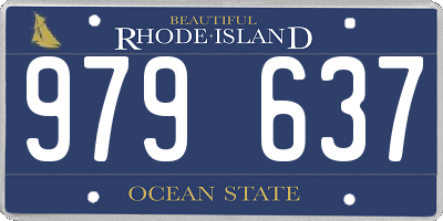 RI license plate 979637