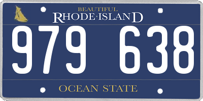 RI license plate 979638