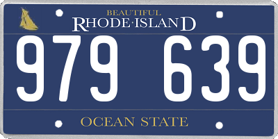 RI license plate 979639