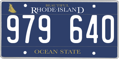 RI license plate 979640