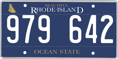 RI license plate 979642
