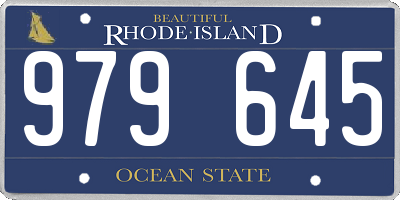 RI license plate 979645