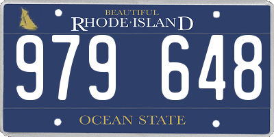 RI license plate 979648