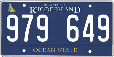 RI license plate 979649