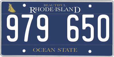 RI license plate 979650