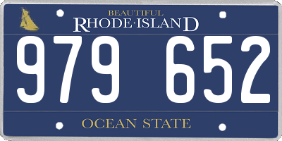 RI license plate 979652