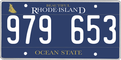 RI license plate 979653