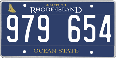 RI license plate 979654