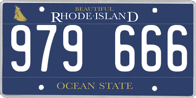 RI license plate 979666