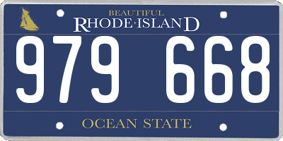RI license plate 979668