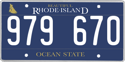 RI license plate 979670