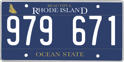 RI license plate 979671