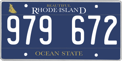 RI license plate 979672