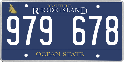 RI license plate 979678
