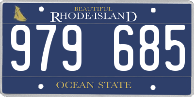 RI license plate 979685