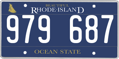 RI license plate 979687
