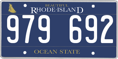 RI license plate 979692