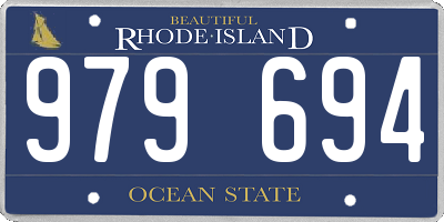 RI license plate 979694