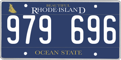 RI license plate 979696