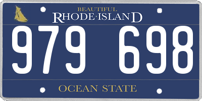 RI license plate 979698