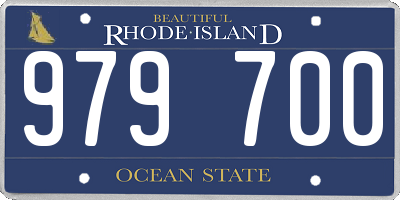 RI license plate 979700