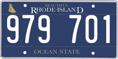 RI license plate 979701