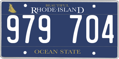 RI license plate 979704