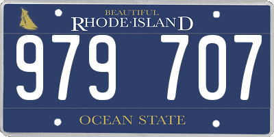 RI license plate 979707