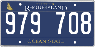 RI license plate 979708