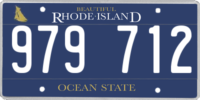 RI license plate 979712