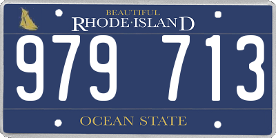 RI license plate 979713
