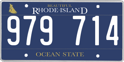 RI license plate 979714