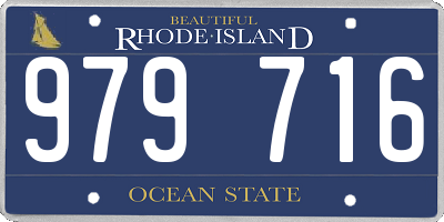 RI license plate 979716