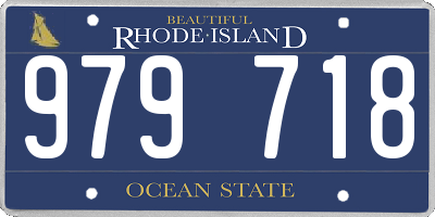 RI license plate 979718