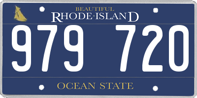 RI license plate 979720