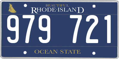 RI license plate 979721