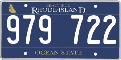 RI license plate 979722