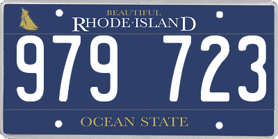 RI license plate 979723