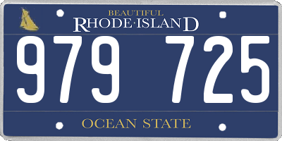 RI license plate 979725