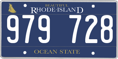 RI license plate 979728