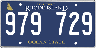 RI license plate 979729