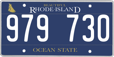 RI license plate 979730