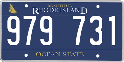 RI license plate 979731