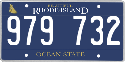 RI license plate 979732
