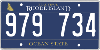 RI license plate 979734