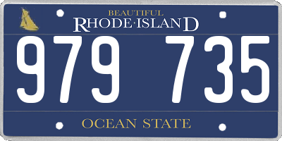 RI license plate 979735