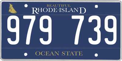 RI license plate 979739