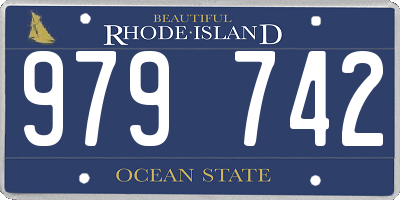 RI license plate 979742
