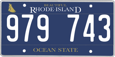 RI license plate 979743
