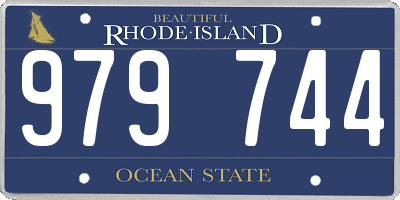 RI license plate 979744